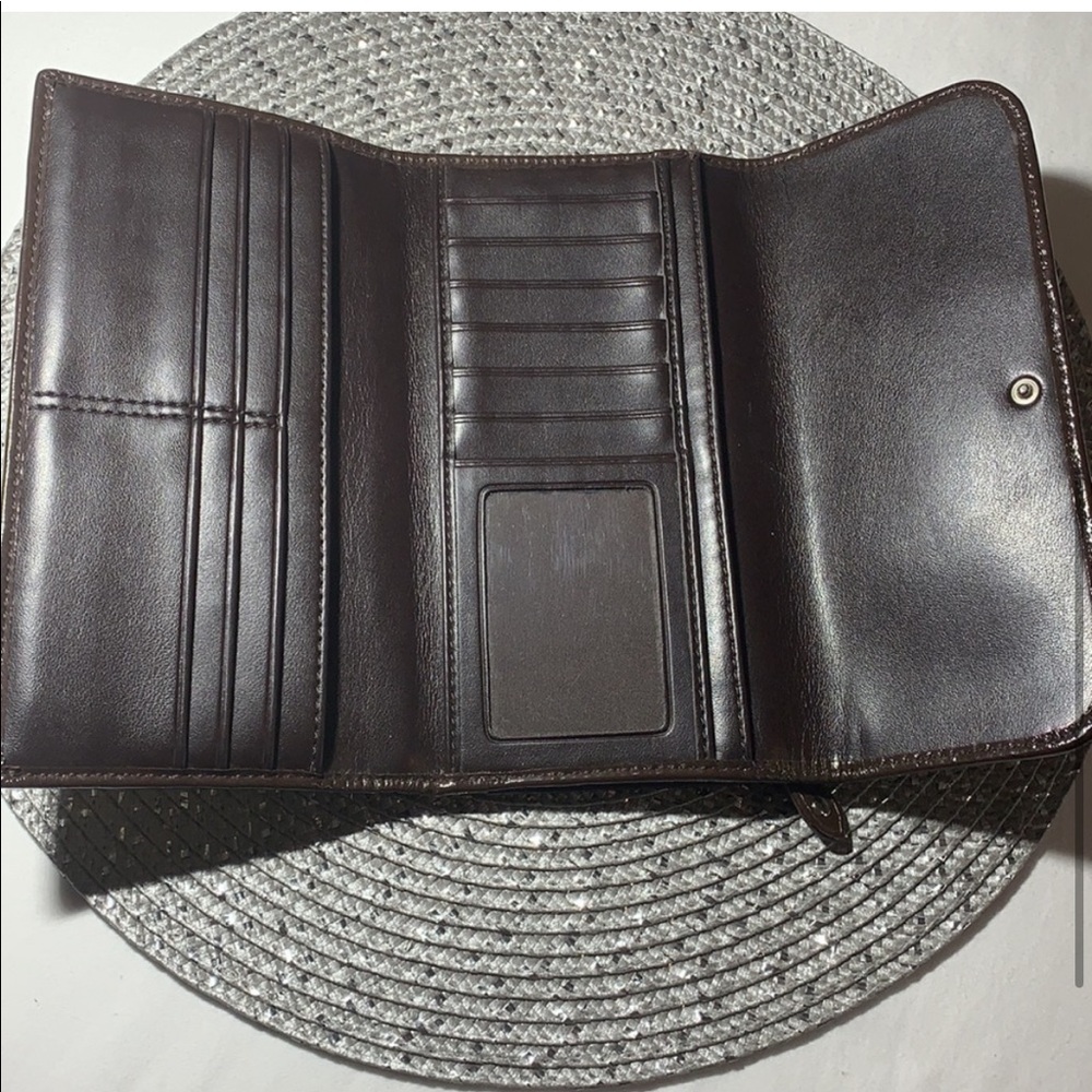 Coach Ashley Signature Large Checkbook Wallet Gem